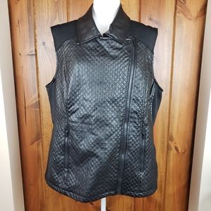 Ashley Stewart Vest Moto Style